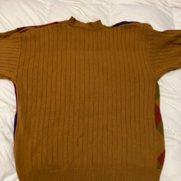 Perry Ellis Vibrant Multi-Color Plaid Sweater - Picture 4 of 6